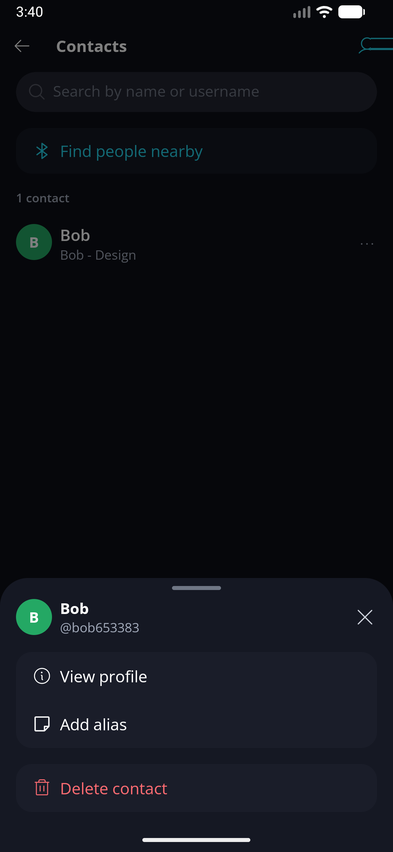 Contact Book π Β· Mobile Tap the three-dot menu next to a contact and choose Add alias.